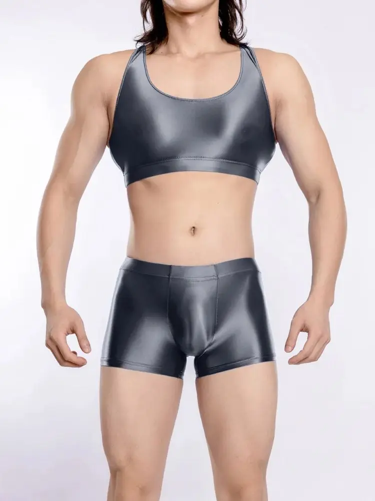 M-XXL Glossy Shiny Elastic Gym Fitness Outfit Sleeveless Tank Top Tanktop Convex Pouch Boxer Briefs Swimming Trunks Calzoncillo
M-XXL Glossy Shiny Elastic Gym Fitness Outfit Sleeveless Tank Top Tanktop Convex Pouch Boxer Briefs Swimming Trunks Calzoncillo