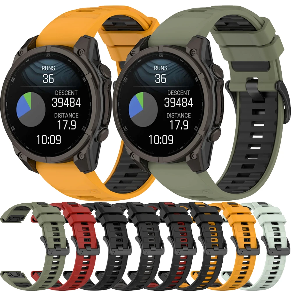 20/22/26mm Official Silicone Strap For Garmin 970 965 Tactix8 Quatix 8 51mm 47mm 43mm Quick Fit Bracelet Fenix 8/7/6/7X pro Belt
20/22/26mm Official Silicone Strap For Garmin 970 965 Tactix8 Quatix 8 51mm 47mm 43mm Quick Fit Bracelet Fenix 8/7/6/7X pro Belt