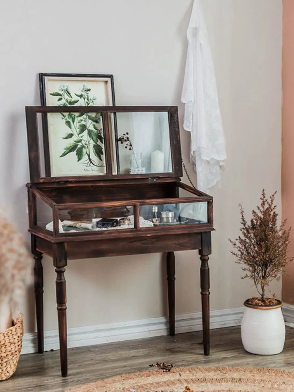 Retro solid wood jewelry display cabinet glass cabinet commercial jewelry cabinet antique store storage figure
Retro solid wood jewelry display cabinet glass cabinet commercial jewelry cabinet antique store storage figure
