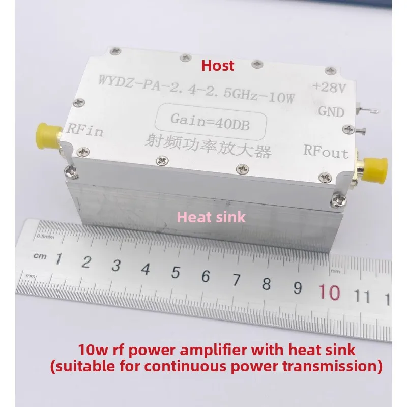WYDZ-PA-2.4-2.5GHz-10W RF Power Amplifier RF Power Amp Designed 40dB Gain 10W Output with Sink Heat
WYDZ-PA-2.4-2.5GHz-10W RF Power Amplifier RF Power Amp Designed 40dB Gain 10W Output with Sink Heat