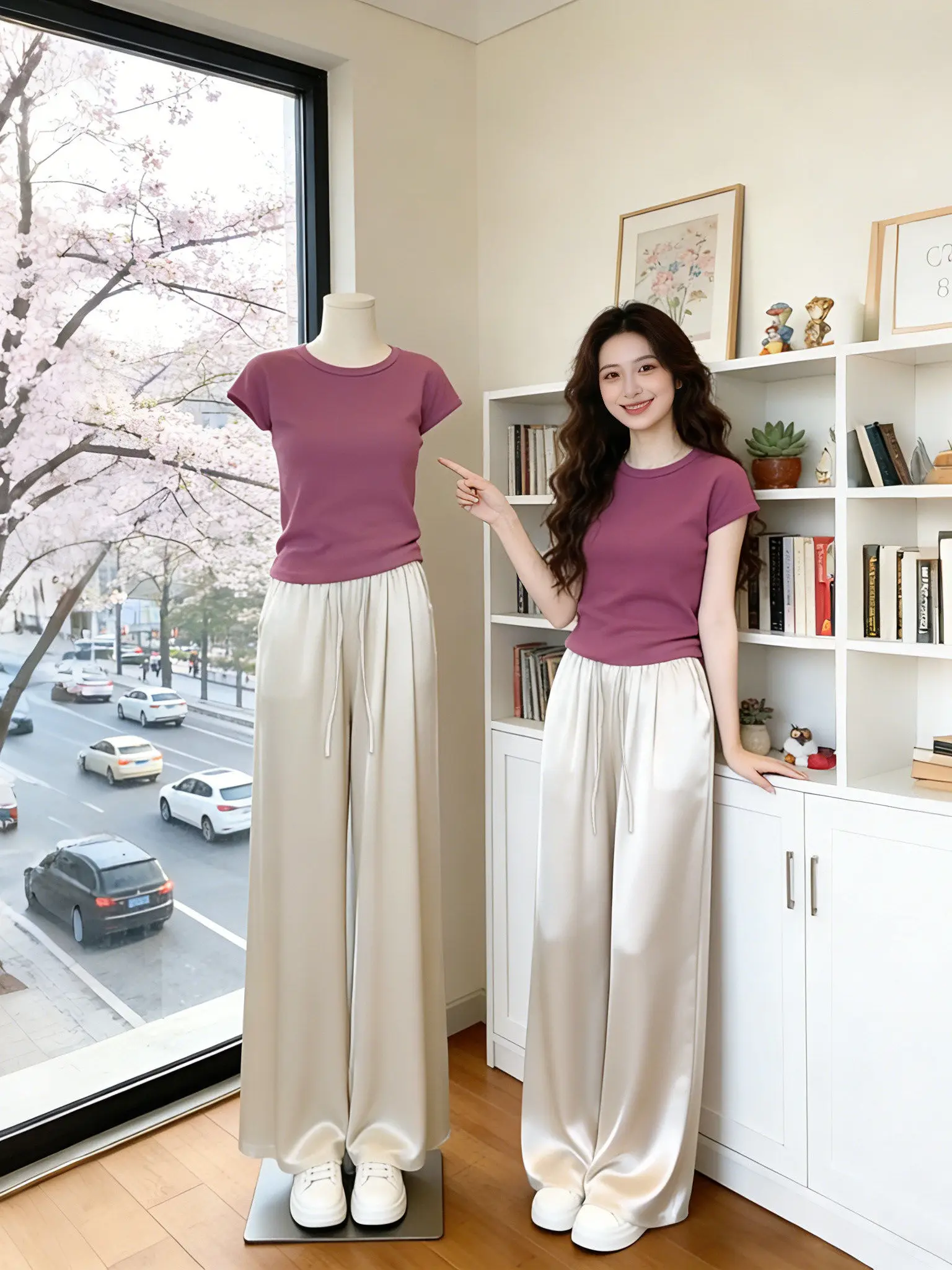 Summer 2026 Fashionable Pure Color Short Sleeve Loose Wide Leg Pants Outfit Set Breathable Comfortable Women's Business Casua...
Summer 2026 Fashionable Pure Color Short Sleeve Loose Wide Leg Pants Outfit Set Breathable Comfortable Women's Business Casua...