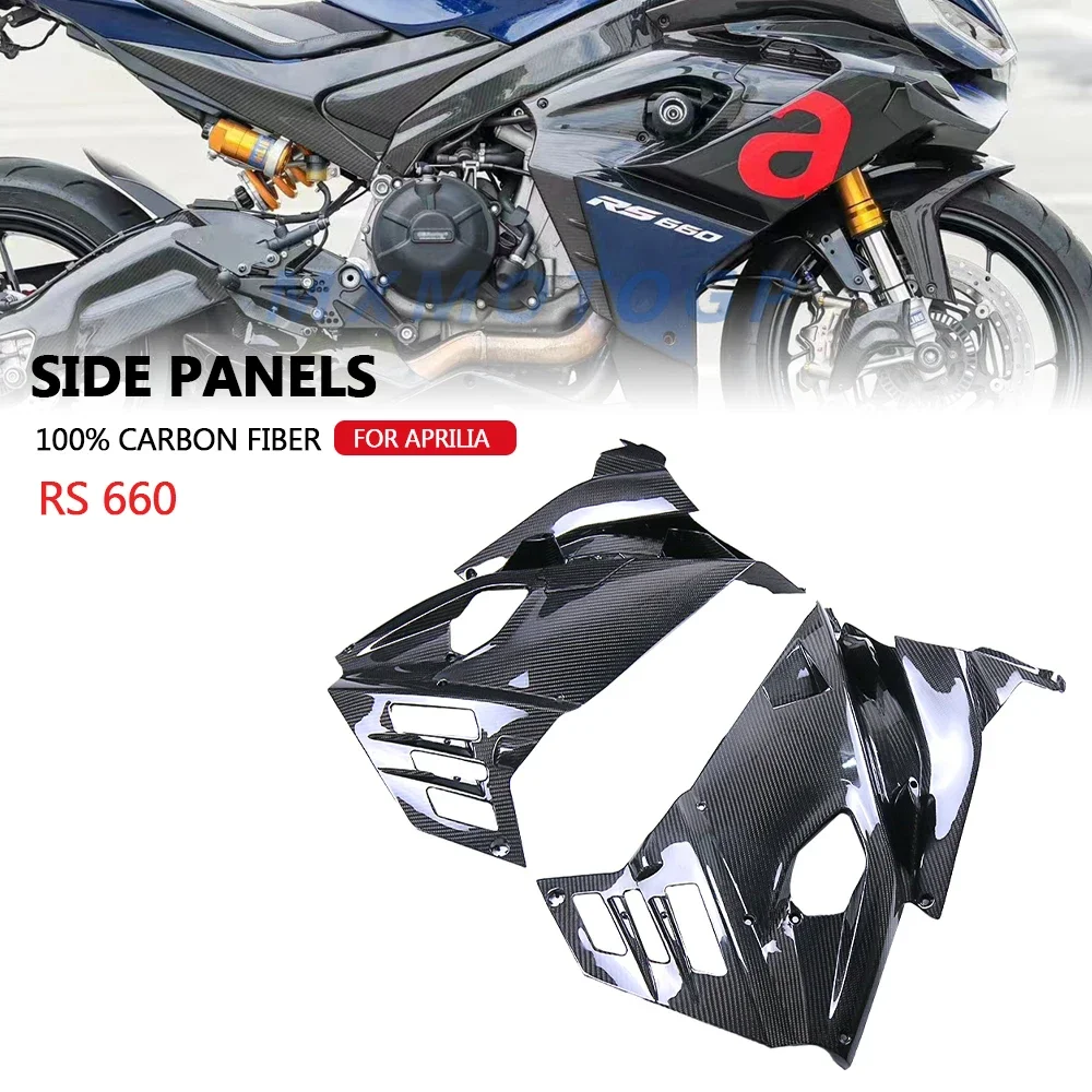 Для Aprilia RS 660 RS660 2020 2021 2022 2023 2024 боковые панели из 100% углеродного волокна, обтекатели, аксессуары для мотоциклов 
Для Aprilia RS 660 RS660 2020 2021 2022 2023 2024 боковые панели из 100% углеродного волокна, обтекатели, аксессуары для мотоциклов