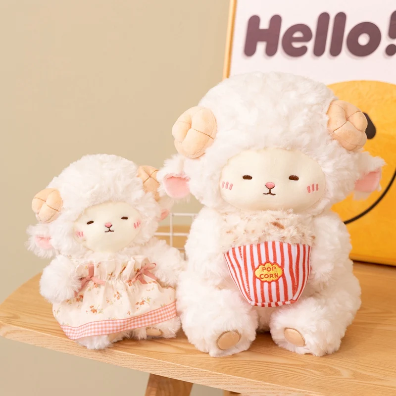 Kawaii Lamb Plush Doll,super soft Cute Sheep Stuffed Animal with Floral Dress or Popcorn, for Gifts.
Kawaii Lamb Plush Doll,super soft Cute Sheep Stuffed Animal with Floral Dress or Popcorn, for Gifts.