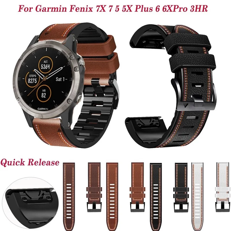 New 26 22 MM Watchband For Garmin Fenix 6 6X Pro 5 5X Plus 3HR Fenix7 7X Leather Quick Release Watch Easyfit Wrist Band Strap
New 26 22 MM Watchband For Garmin Fenix 6 6X Pro 5 5X Plus 3HR Fenix7 7X Leather Quick Release Watch Easyfit Wrist Band Strap