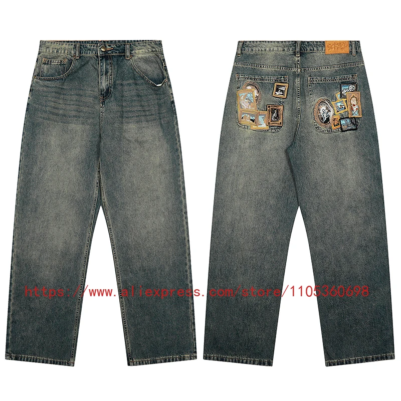 26ss DERSCHUTZE Pants Vintage Distressed Frame Printed Wide Leg Jeans Loose Straight Leg Pants DERSCHUTZE Jeans
26ss DERSCHUTZE Pants Vintage Distressed Frame Printed Wide Leg Jeans Loose Straight Leg Pants DERSCHUTZE Jeans