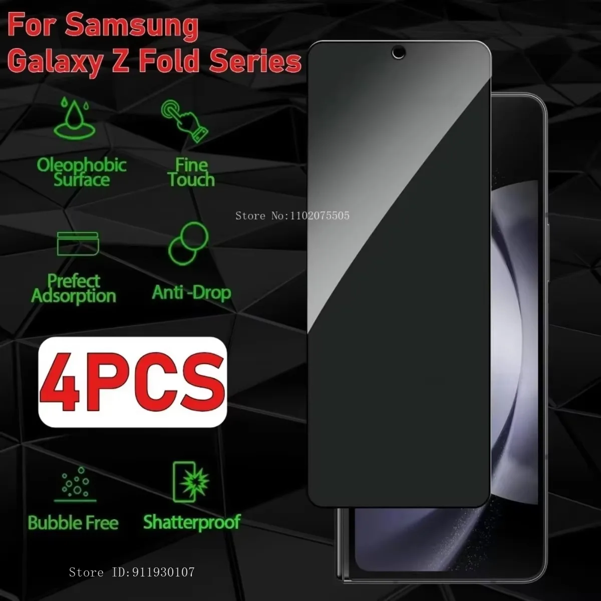 4Pcs Privacy Screen Protector for Samsung Galaxy Z Fold 7 Z Fold 6 5 Anti-peep Tempered Glass for Samsung Galaxy Z Fold 7
4Pcs Privacy Screen Protector for Samsung Galaxy Z Fold 7 Z Fold 6 5 Anti-peep Tempered Glass for Samsung Galaxy Z Fold 7