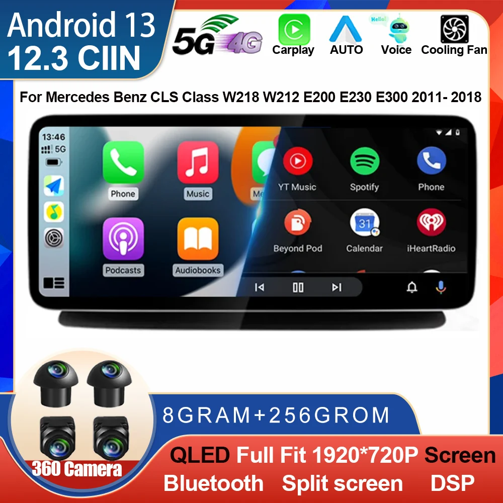 Автомобильный плеер с сенсорным экраном 12,3 дюйма, Android 13, для Mercedes Benz CLS Class W218 W212 E200 E230 E300 2011- 2018 Multimesia GPS Navi
Автомобильный плеер с сенсорным экраном 12,3 дюйма, Android 13, для Mercedes Benz CLS Class W218 W212 E200 E230 E300 2011- 2018 Multimesia GPS Navi