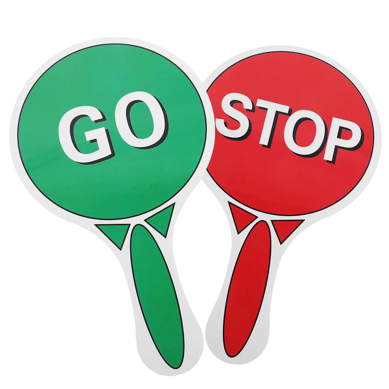 Portable Handheld Traffic Safety Signs Set for Classroom and Outdoor Use Stop Boards Teaching Aid Traffic Rules