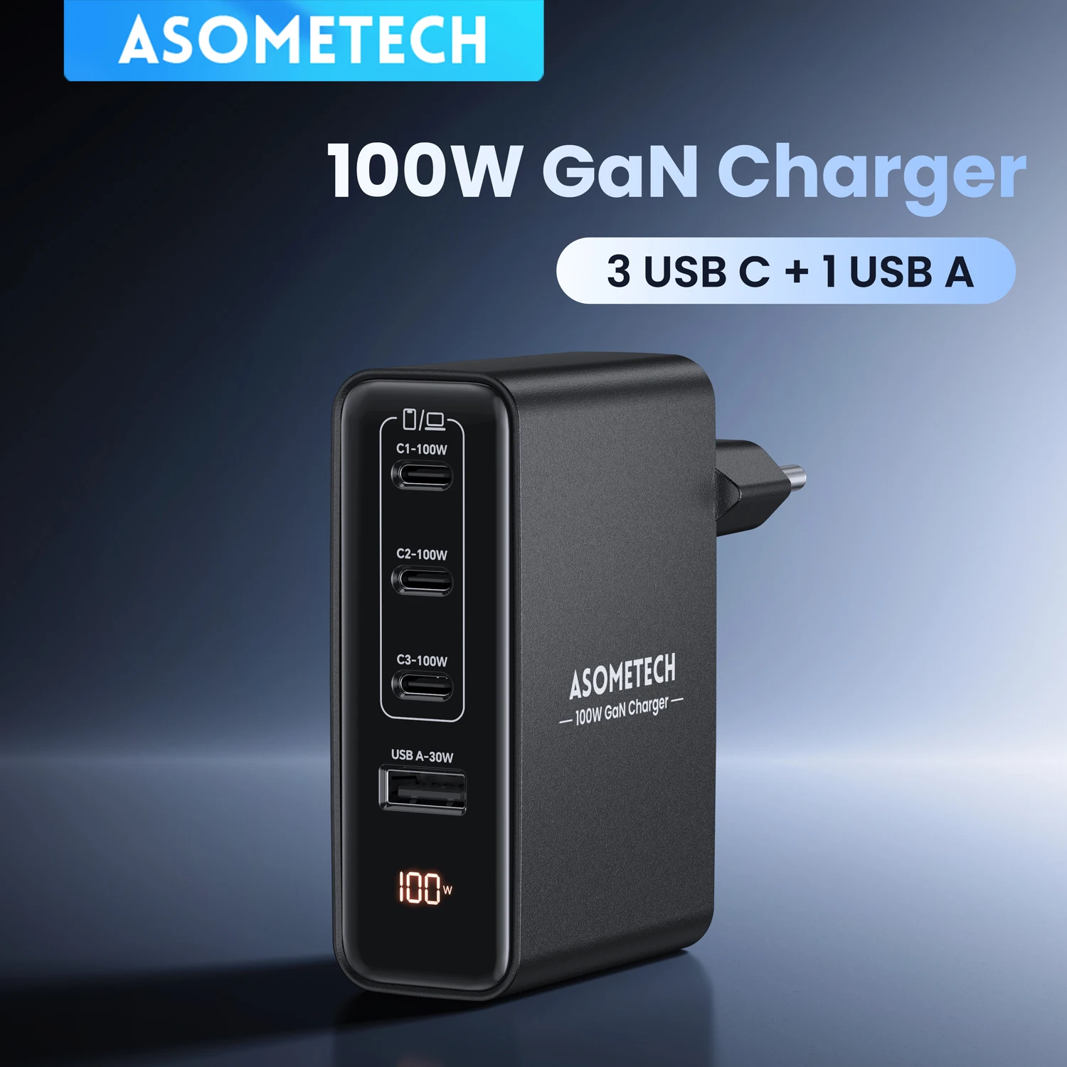 Зарядное устройство Gan USB C, 100 Вт, 4 порта PD3.0 PPS, тип C, быстрое зарядное устройство, цифровой дисплей, зарядное устройство для телефона для MacBook, ноутбука, iPhone 17 Samsung
Зарядное устройство Gan USB C, 100 Вт, 4 порта PD3.0 PPS, тип C, быстрое зарядное устройство, цифровой дисплей, зарядное устройство для телефона для MacBook, ноутбука, iPhone 17 Samsung