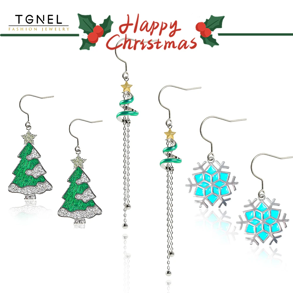 TGNEL Christmas earrings water drop earrings nickel free pure titanium ear hooks gift for women with sensitive ears
TGNEL Christmas earrings water drop earrings nickel free pure titanium ear hooks gift for women with sensitive ears