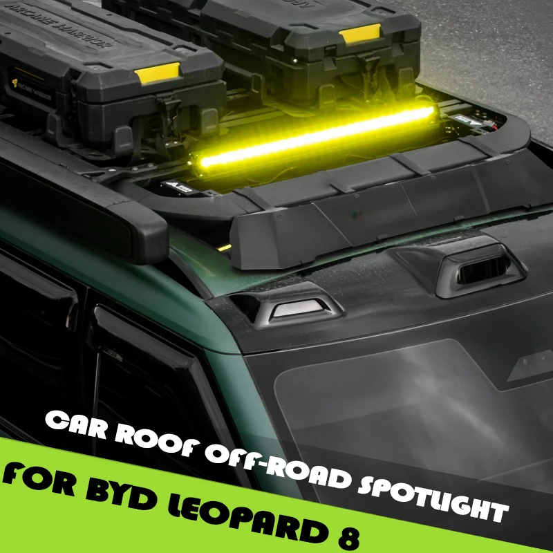 Car Roof Off-road Spotlight Fit for BYD Leopard 8 Modified Auto Roof Flip Bracket LED Long Strip Spotlight Car Upgrade Parts
Car Roof Off-road Spotlight Fit for BYD Leopard 8 Modified Auto Roof Flip Bracket LED Long Strip Spotlight Car Upgrade Parts