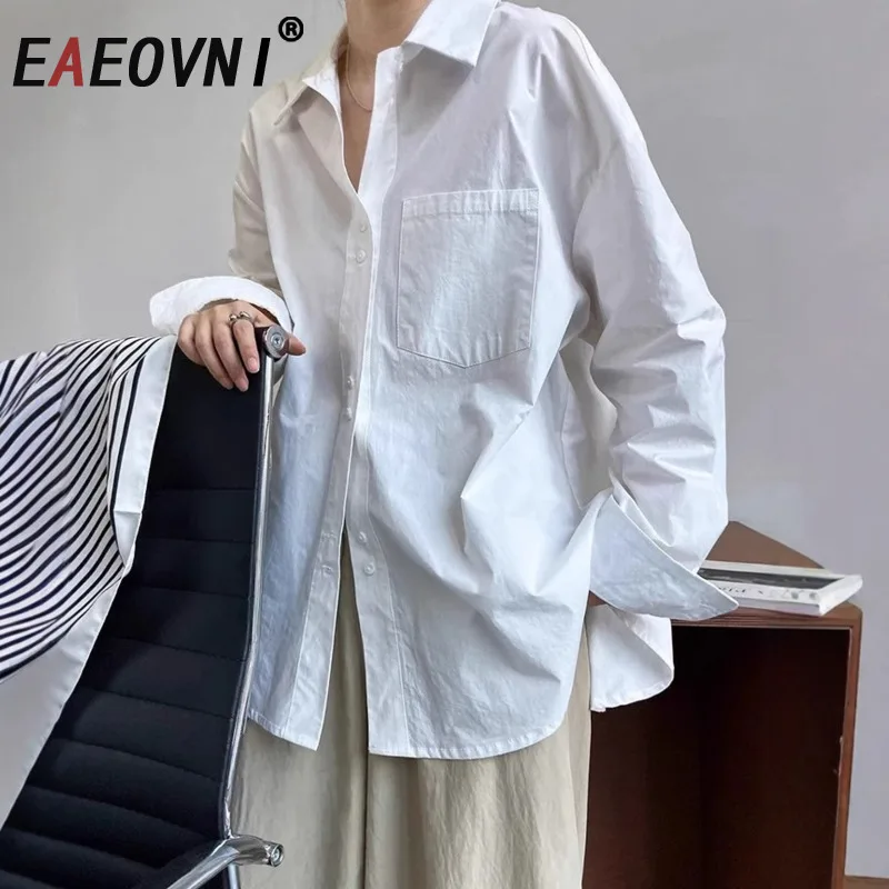 EAEOVNI Versatile Solid Color Shirt Women Lapel Long Sleeve Button Loose Casual Blouse Minimalism 2025 New Clothing Fashion
EAEOVNI Versatile Solid Color Shirt Women Lapel Long Sleeve Button Loose Casual Blouse Minimalism 2025 New Clothing Fashion
