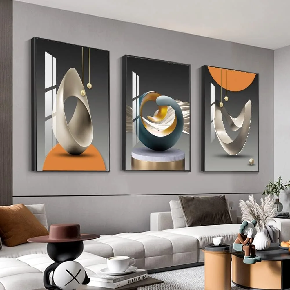 Abstract Modern Art Shape Pattern Framed Wall Art White Blue Yellow Grey 3 Panels Wall Decor for Living Room Bedroom
Abstract Modern Art Shape Pattern Framed Wall Art White Blue Yellow Grey 3 Panels Wall Decor for Living Room Bedroom