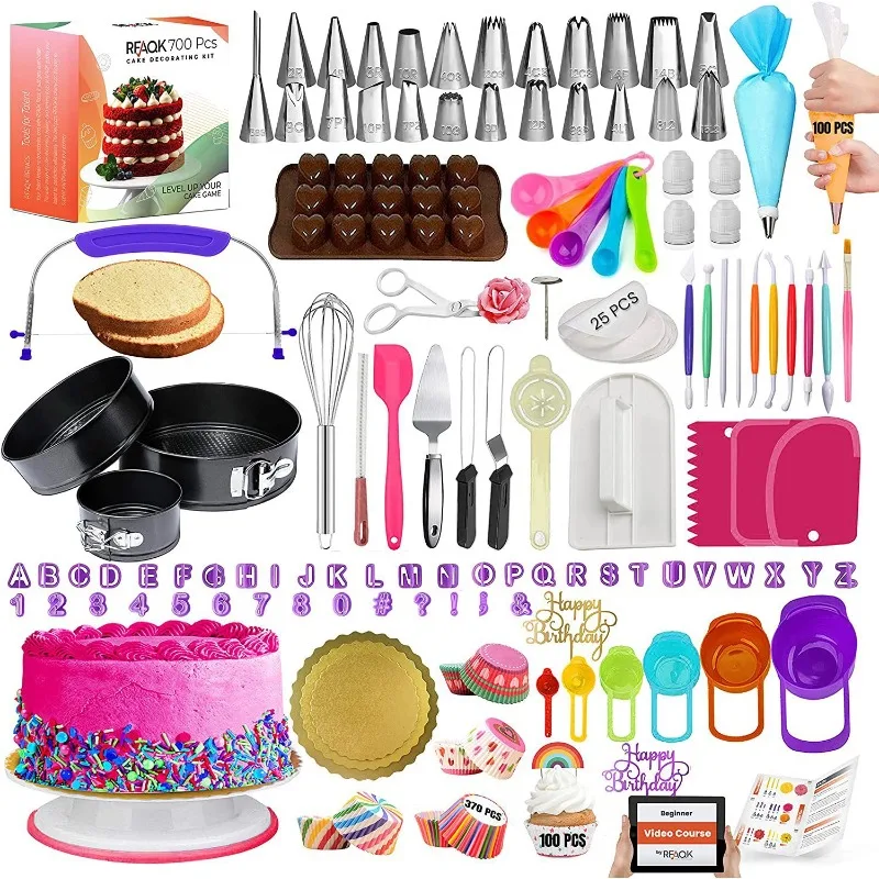 700 pcs Cake Turntable Set Cake Baking Supplies Cake Decorating Tools For Birthday Wedding Mother Day Christmas Easter
700 pcs Cake Turntable Set Cake Baking Supplies Cake Decorating Tools For Birthday Wedding Mother Day Christmas Easter