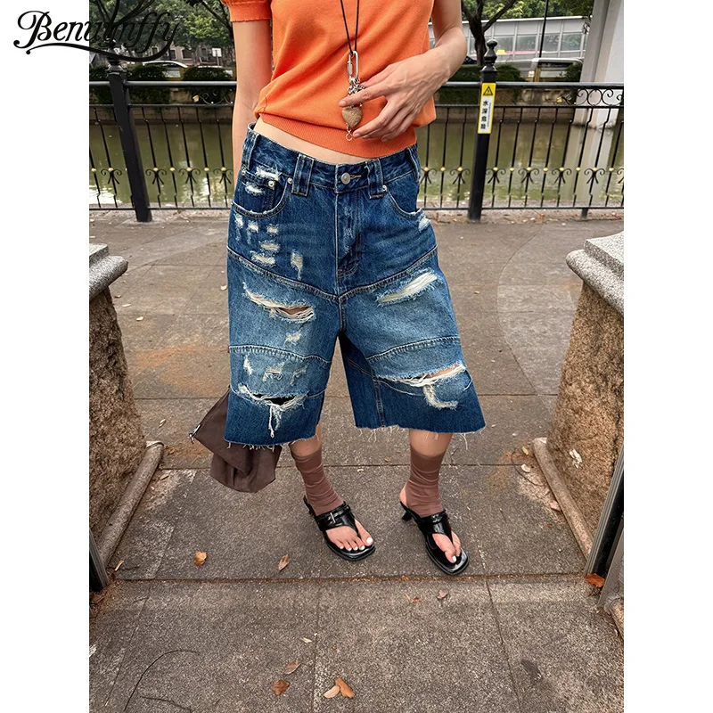 Benuynffy High Street Washed Ripped Jeans Women 2026 Summer New American Retro Y2k Loose Straight Wide Leg Capri Pants Female
Benuynffy High Street Washed Ripped Jeans Women 2026 Summer New American Retro Y2k Loose Straight Wide Leg Capri Pants Female