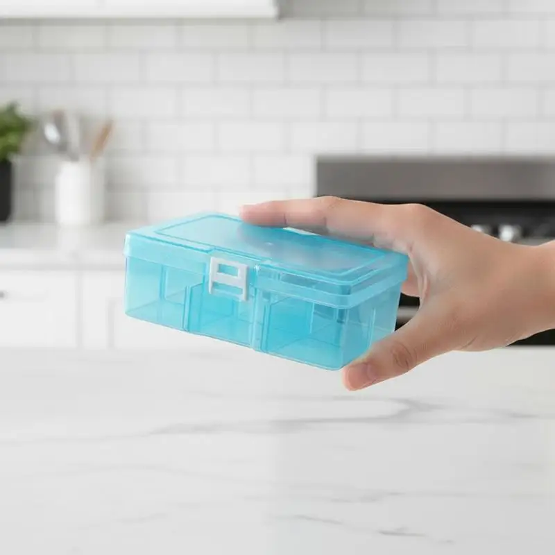 Mini Plastic Box Rectangular Box Transparent Box Packing Box Storage Box Dustproof Solid Strong Jewelry Storage Case Container