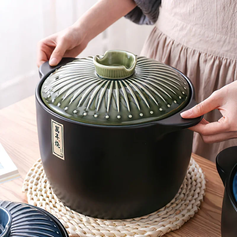 Ceramic Casserole Japanese Round Green Blue 2.5-6L Multiple Size Cooking Pot Cookware Household Kitchen Supplies Saucepan
Ceramic Casserole Japanese Round Green Blue 2.5-6L Multiple Size Cooking Pot Cookware Household Kitchen Supplies Saucepan