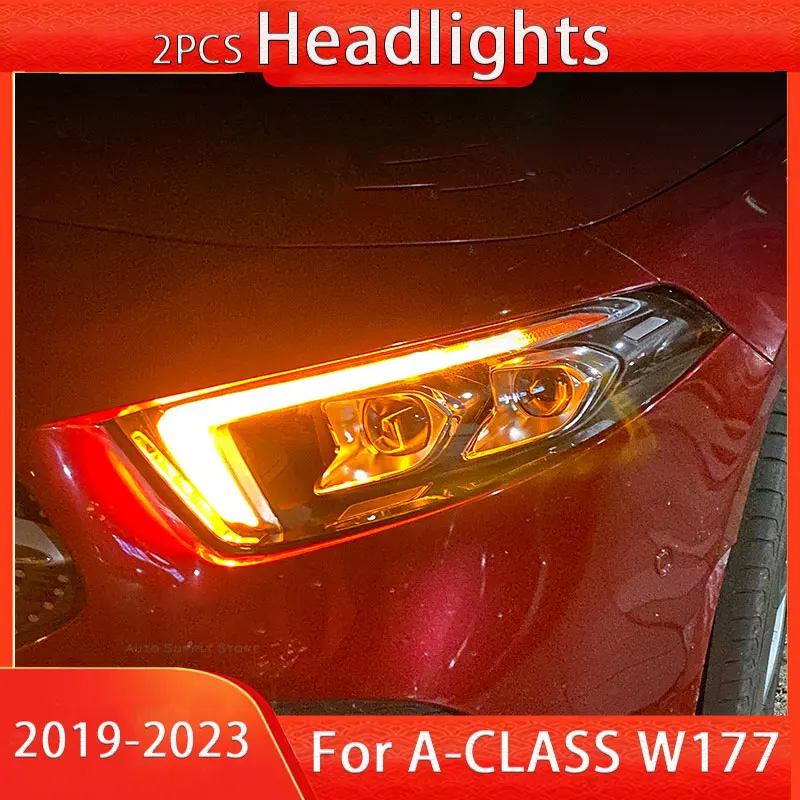 Headlights for Mercedes-Benz A Class 2019-up A180 A200 W177 Headlights All LED Blue Start DRL Turn Signal Lamp Auto Assembly
Headlights for Mercedes-Benz A Class 2019-up A180 A200 W177 Headlights All LED Blue Start DRL Turn Signal Lamp Auto Assembly