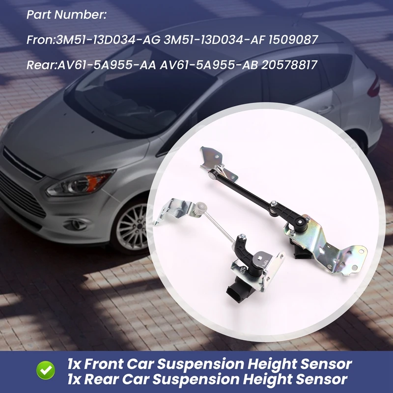 2Pcs Front&Rear Body Height Sensor Assy For Ford Focus III 2003-2018 Headlight Sensor 3M5113D034AF AV61-5A955-AB 1509087
2Pcs Front&Rear Body Height Sensor Assy For Ford Focus III 2003-2018 Headlight Sensor 3M5113D034AF AV61-5A955-AB 1509087