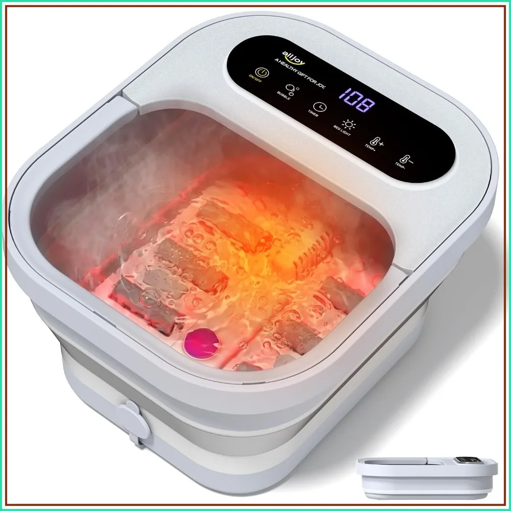 Collapsible Foot Spa with Heat, Bubbles & 6 Rollers, UL-Listed PTC Heating, Stress Relief Relaxation Gift
Collapsible Foot Spa with Heat, Bubbles & 6 Rollers, UL-Listed PTC Heating, Stress Relief Relaxation Gift