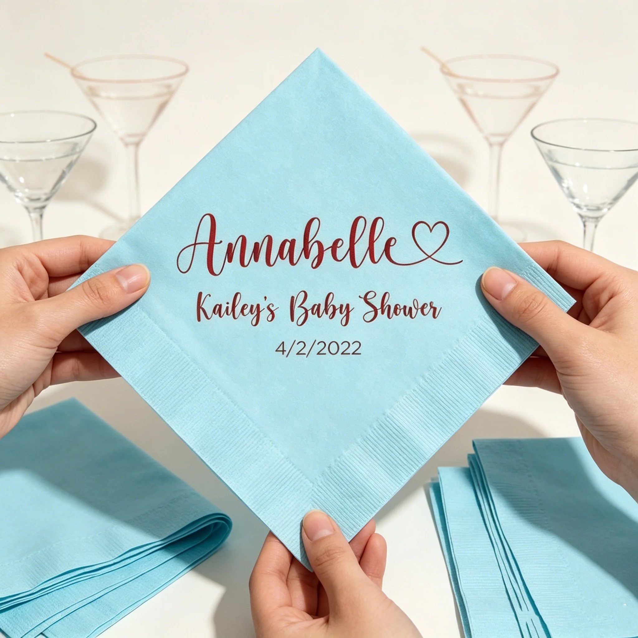 50pcs Personalized Baby Shower Napkins - Custom Name & Date Printed Cocktail Napkins, Disposable Party Napkins for Baby Shower,
50pcs Personalized Baby Shower Napkins - Custom Name & Date Printed Cocktail Napkins, Disposable Party Napkins for Baby Shower,