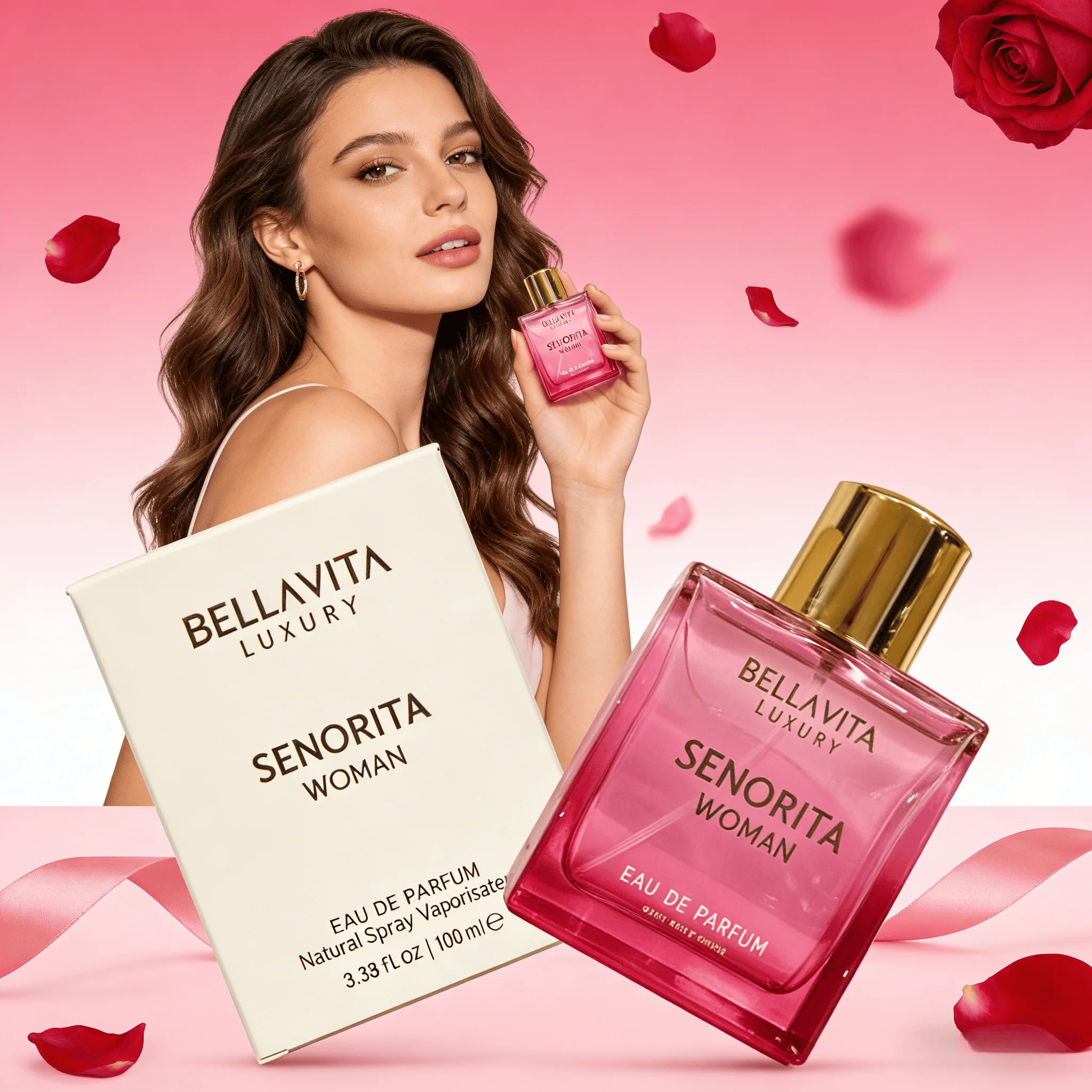 BELLAVITA Senorita Women Eau De Parfum 100ml, Long Lasting Fragrance, Elegant Women's Light Eau De Toilette, Refreshing Scent Pe
BELLAVITA Senorita Women Eau De Parfum 100ml, Long Lasting Fragrance, Elegant Women's Light Eau De Toilette, Refreshing Scent Pe