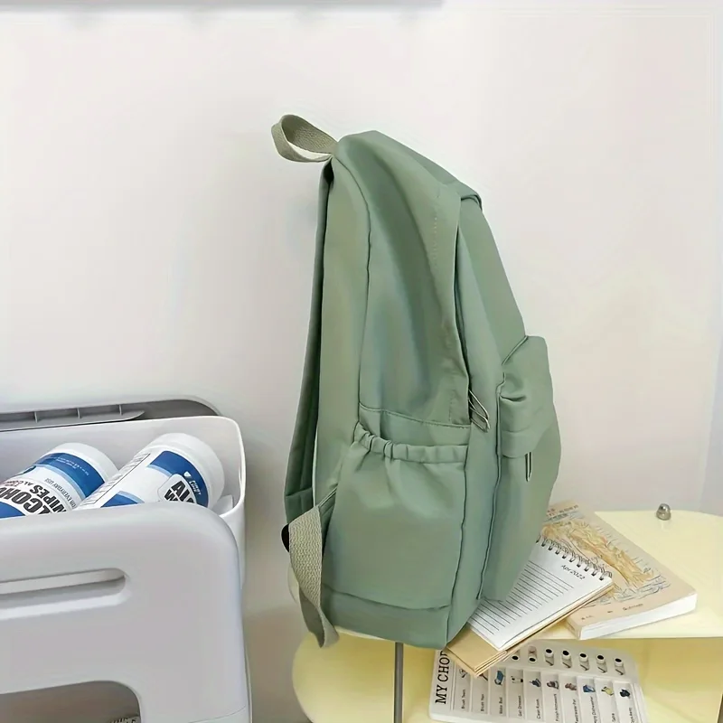 Cute Solid Color Backpack, Lightweight Large Capacity Bookbag, Fashionable All-Match School Bag For High School & College
Cute Solid Color Backpack, Lightweight Large Capacity Bookbag, Fashionable All-Match School Bag For High School & College