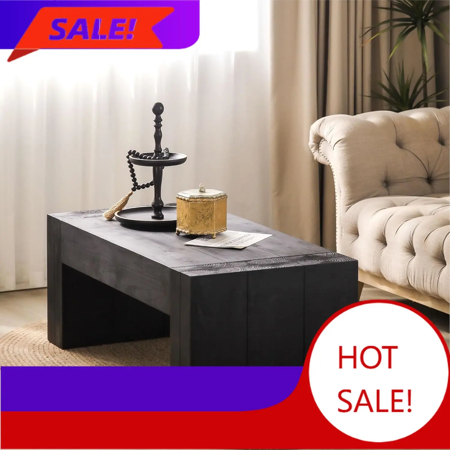 Wood Coffee Table Farmhouse Wooden Coffee Tables for Living Room, Rectangle Tea Table, Rustic Coffee Table
Wood Coffee Table Farmhouse Wooden Coffee Tables for Living Room, Rectangle Tea Table, Rustic Coffee Table