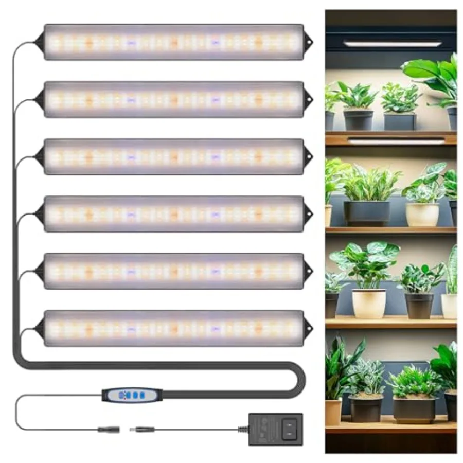 Grow Light Strips for Indoor Plants 630 LEDs Full Spectrum Plant Light for Indoor Growing with 6/12/16H Auto Timer Grow Lamp Ba
Grow Light Strips for Indoor Plants 630 LEDs Full Spectrum Plant Light for Indoor Growing with 6/12/16H Auto Timer Grow Lamp Ba