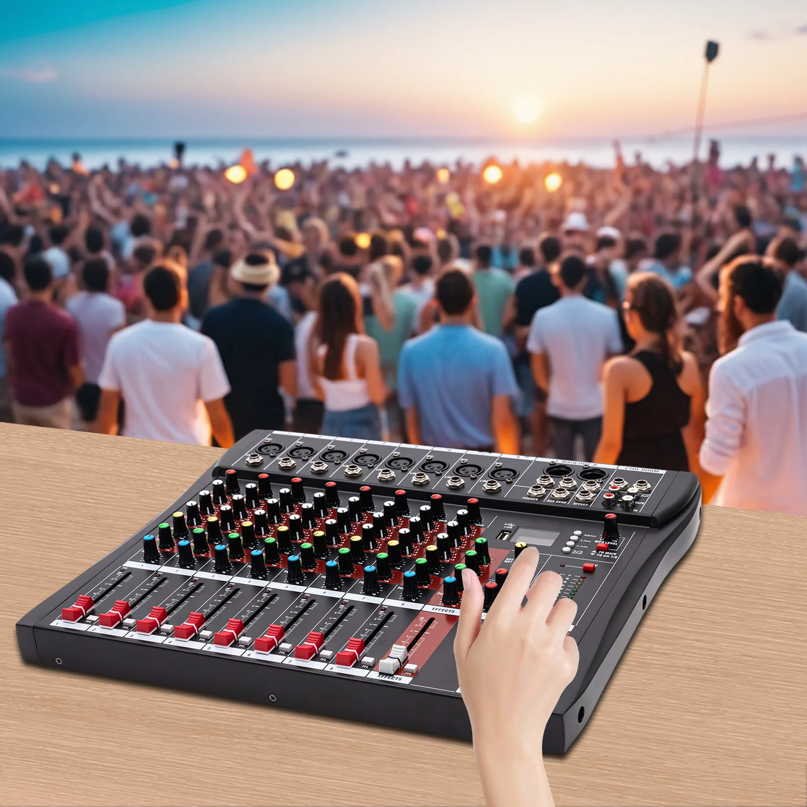 Multifunctional Mixer,Professional 8-Way Microphone Input,3-Band Equalizer Vocal Adjustment,Bluetooth High Compatibility Mixer
Multifunctional Mixer,Professional 8-Way Microphone Input,3-Band Equalizer Vocal Adjustment,Bluetooth High Compatibility Mixer