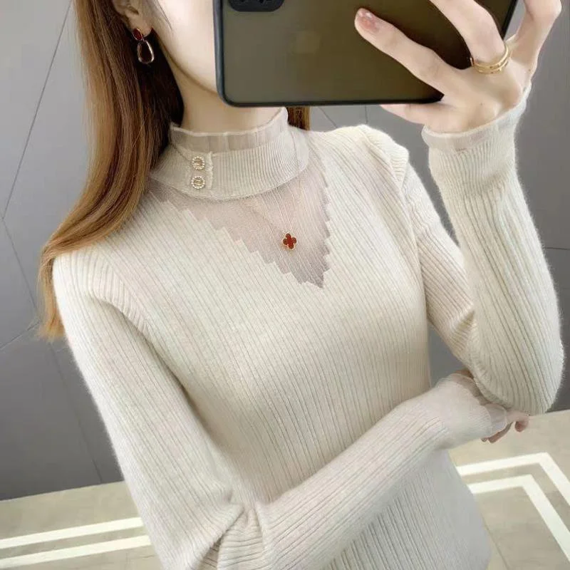 Dongguan Daliang Slim Fit Knitwear f High Collar Lace Sve Sweater No Pilling Autumn Winter Women's Faion Premium Quali
Dongguan Daliang Slim Fit Knitwear f High Collar Lace Sve Sweater No Pilling Autumn Winter Women's Faion Premium Quali