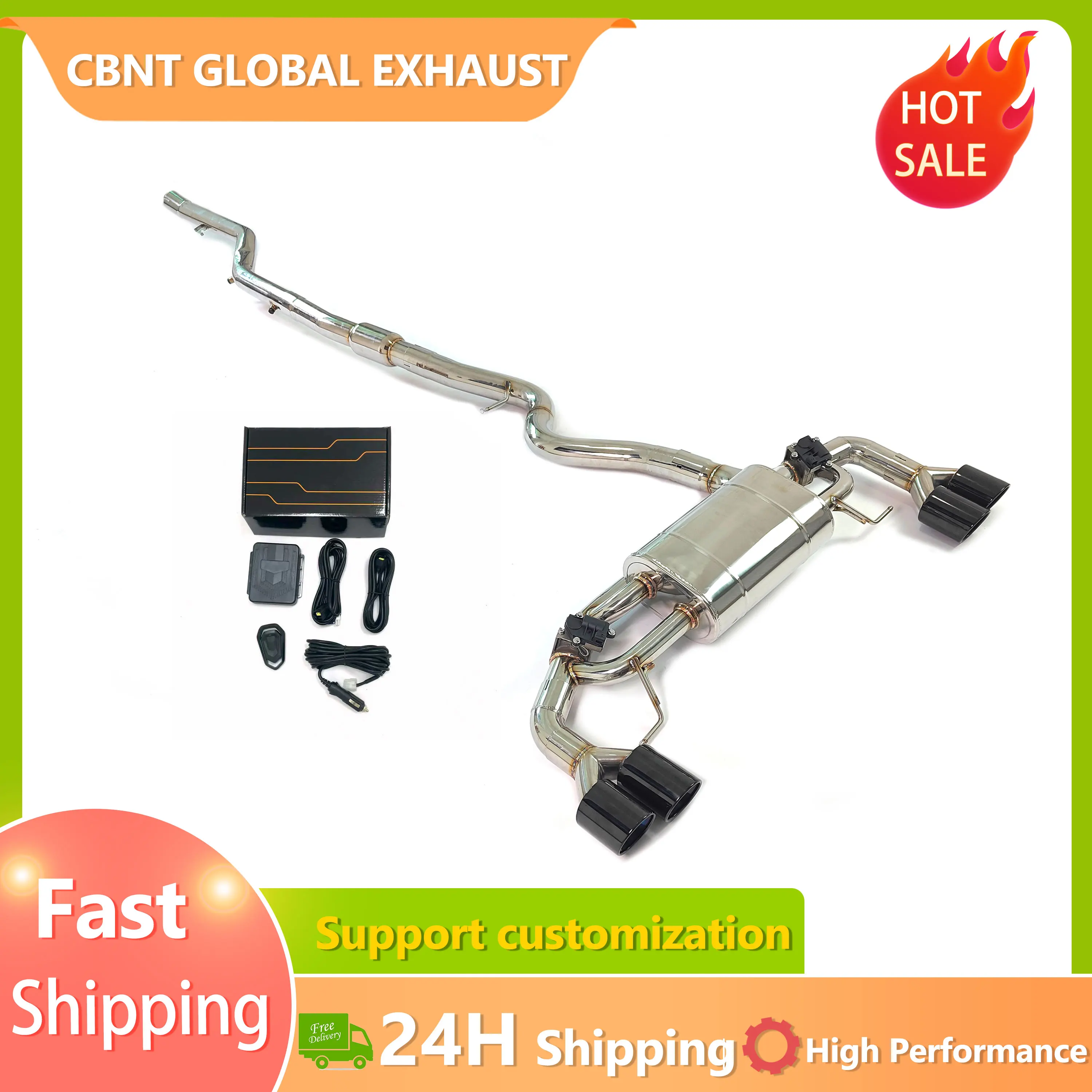 CBNT Valvetronic Exhaust Systems for BMW G20 320i 325i 330i B48 2.0T Catback with Valve Muffler SS304 Performance Exhaust Pipe
CBNT Valvetronic Exhaust Systems for BMW G20 320i 325i 330i B48 2.0T Catback with Valve Muffler SS304 Performance Exhaust Pipe