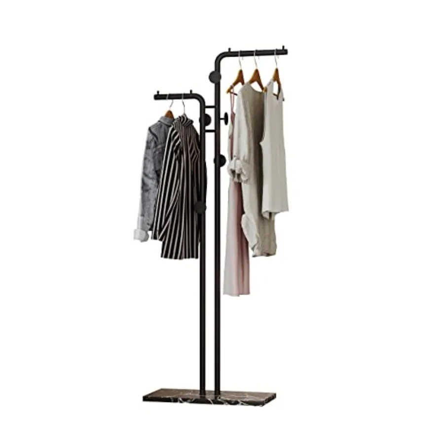 Double-pole Coat Rack Freestanding Modern Metal Coat Racks Hanger Stand with 5 Hooks and Natural Marble Base for Bedroom Office
Double-pole Coat Rack Freestanding Modern Metal Coat Racks Hanger Stand with 5 Hooks and Natural Marble Base for Bedroom Office