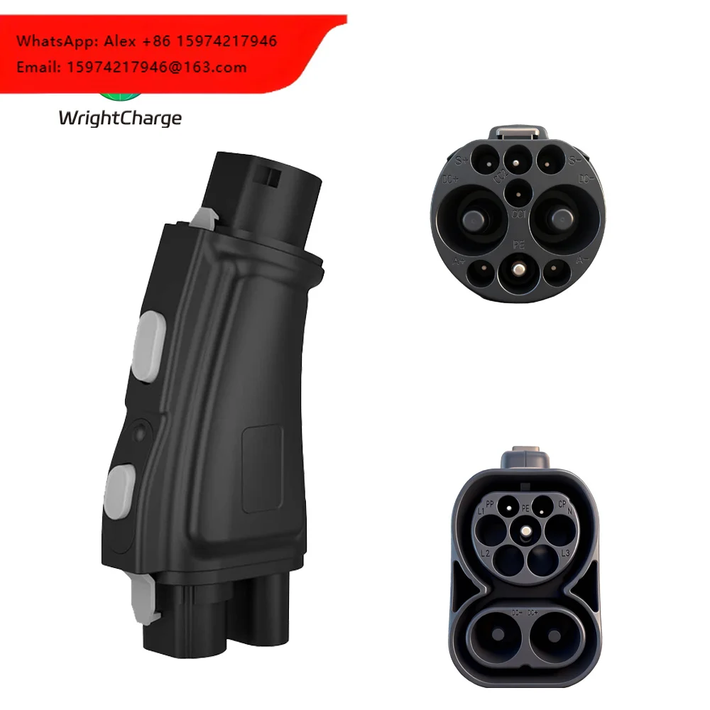 DC Charging EV Adapter CCS2 To GBT Connector CHAdeMO To GBT CCS1 Chinese Car 400A 1000V 400kW IP55 CE New WrightCharge
DC Charging EV Adapter CCS2 To GBT Connector CHAdeMO To GBT CCS1 Chinese Car 400A 1000V 400kW IP55 CE New WrightCharge