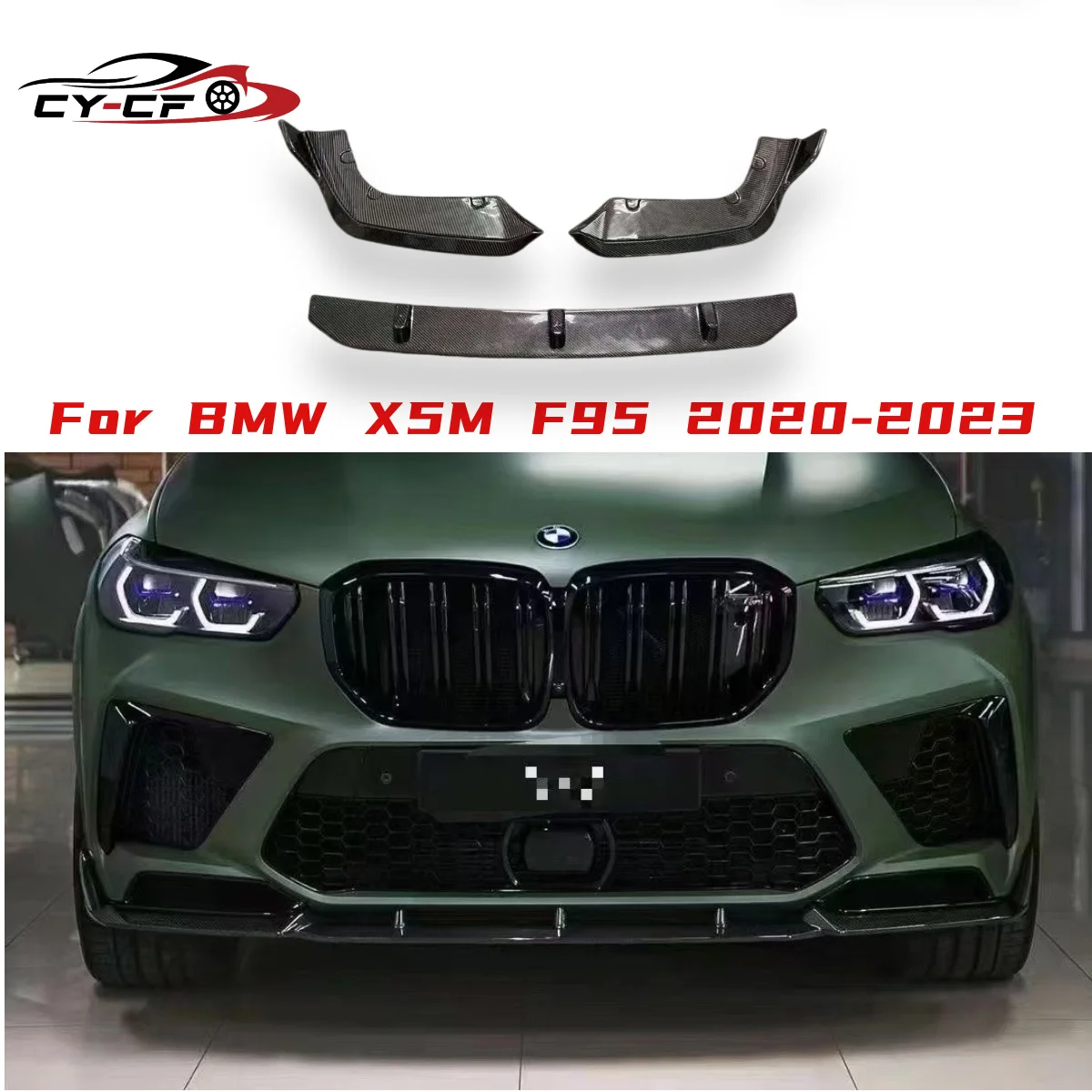 For BMW F95 X5M 2019+ Carbon Fiber Diffuser Front Bumper Diverter Spoiler Diffuser Front lip chin upgraded body kit Auto Parts 
For BMW F95 X5M 2019+ Carbon Fiber Diffuser Front Bumper Diverter Spoiler Diffuser Front lip chin upgraded body kit Auto Parts
