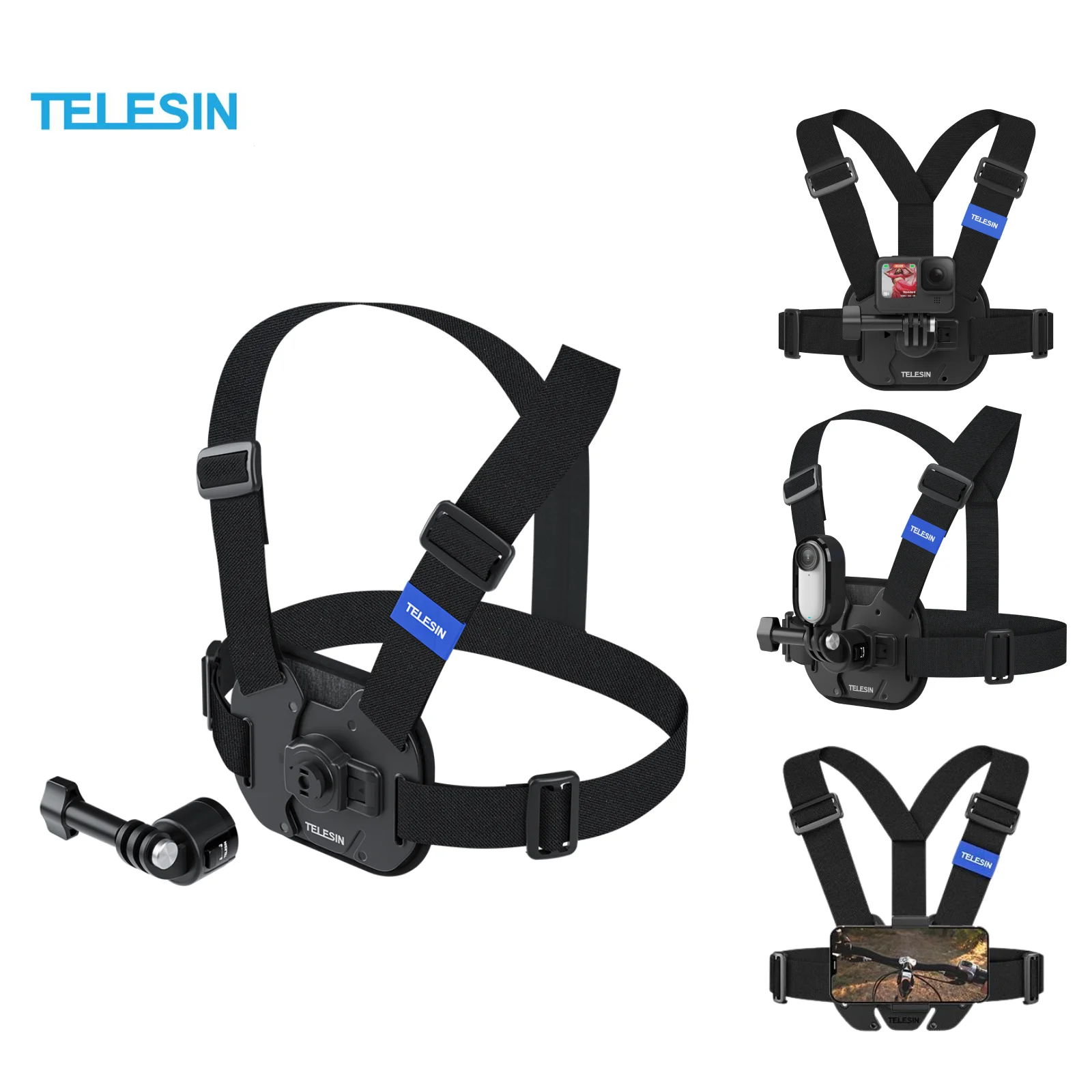 TELESIN Quick-Release Chest Mount for Gopro Hero 13 12 11 10 9 8 DJI OSMO Action Insta360 X4 for Vlog Action Camera Accessories
TELESIN Quick-Release Chest Mount for Gopro Hero 13 12 11 10 9 8 DJI OSMO Action Insta360 X4 for Vlog Action Camera Accessories