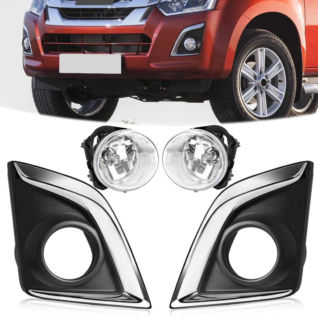 For Isuzu D-MAX 2016-2018 Halogen Fog Lights ABS Housing Chromeplate Trim Automobile Repacking Yellow Foglight IP67 Waterproof
For Isuzu D-MAX 2016-2018 Halogen Fog Lights ABS Housing Chromeplate Trim Automobile Repacking Yellow Foglight IP67 Waterproof