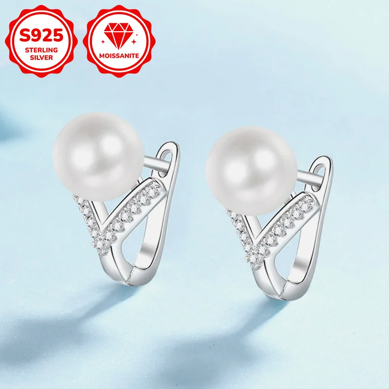 1pair 0.13 CARAT Round Natural Freshwater Pearl Earrings, Moissanite Earrings, Women's Style, Birthday/anniversary Gift.
1pair 0.13 CARAT Round Natural Freshwater Pearl Earrings, Moissanite Earrings, Women's Style, Birthday/anniversary Gift.