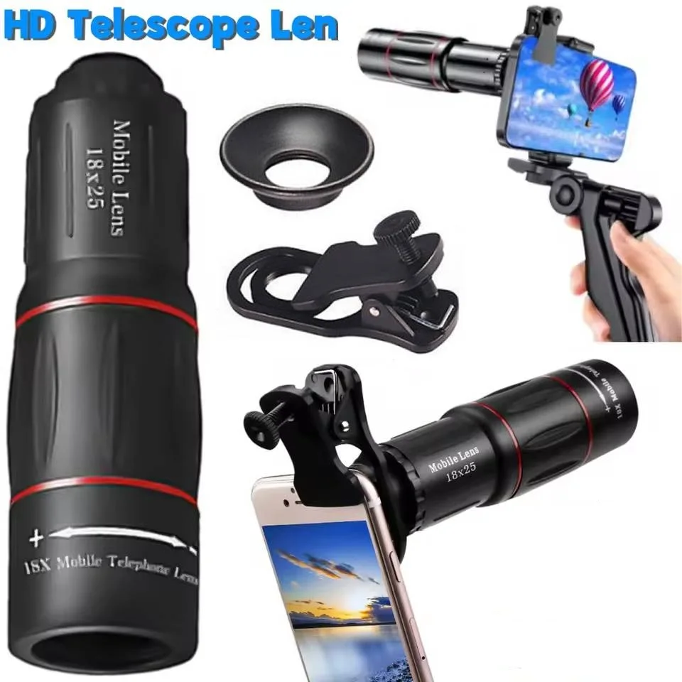 18/28/36X Mobile Phone Camera Lens Clip-On HD Zoom Phone Camera Telephoto Lens Optical Telescope Lens for Camping Hunting Sports
18/28/36X Mobile Phone Camera Lens Clip-On HD Zoom Phone Camera Telephoto Lens Optical Telescope Lens for Camping Hunting Sports