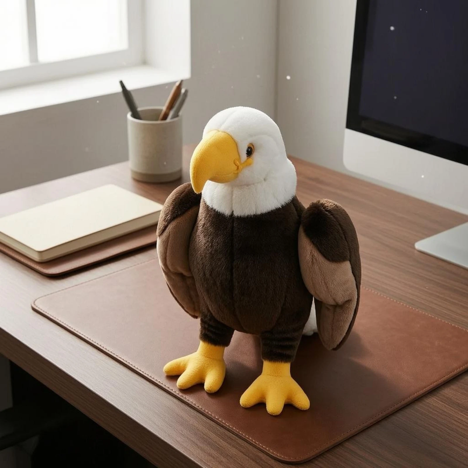 Bald Eagle Stuffed Embroidered Eyes Standing Eagle Stuffed Outstretched Wings Soft Long-Lasting Material
Bald Eagle Stuffed Embroidered Eyes Standing Eagle Stuffed Outstretched Wings Soft Long-Lasting Material