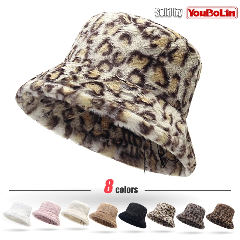 New style women's plush fisherman hat autumn and winter thick warm fur bucket hat fashionable all-match leopard hat
New style women's plush fisherman hat autumn and winter thick warm fur bucket hat fashionable all-match leopard hat