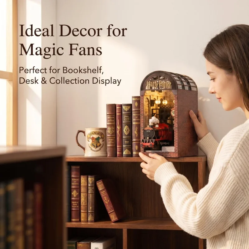 Retro Steam Train Station 3D Wooden Book Nook Kit DIY Puzzle Bookshelf Decor
Retro Steam Train Station 3D Wooden Book Nook Kit DIY Puzzle Bookshelf Decor