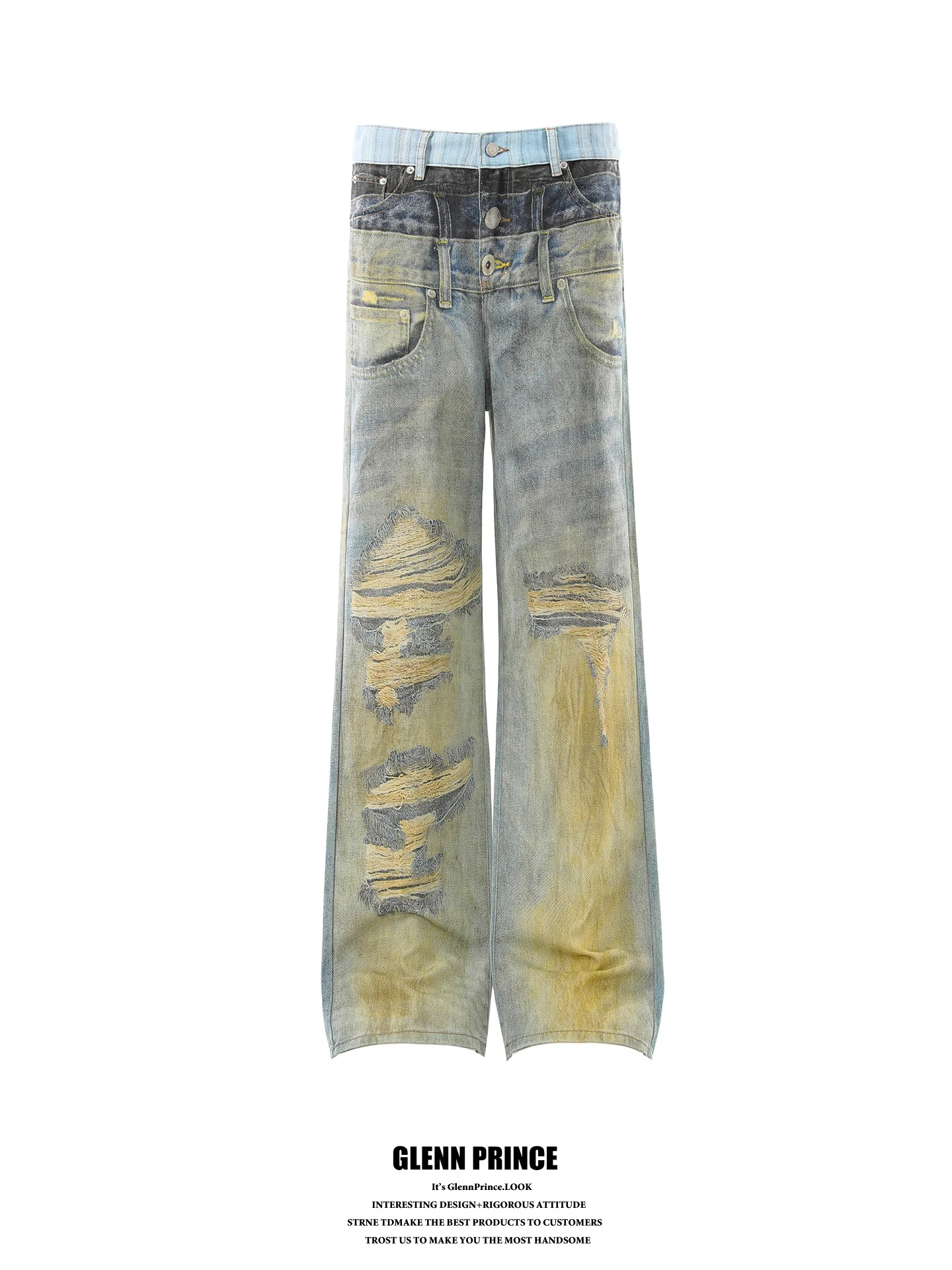 American High Street Vintage 3D Printed Jeans Men's Hiphop Optical Illusion Straight Leg Long Pants Worn in Splice Cotton Pol...
American High Street Vintage 3D Printed Jeans Men's Hiphop Optical Illusion Straight Leg Long Pants Worn in Splice Cotton Pol...