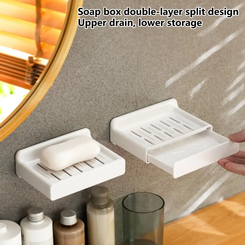 Wall Mounted Soap Box Punch-free Self-Adhesive Double Layer Detachable Drawer Bathroom Soap Dish Rack Drain Dispenser Holder
Wall Mounted Soap Box Punch-free Self-Adhesive Double Layer Detachable Drawer Bathroom Soap Dish Rack Drain Dispenser Holder