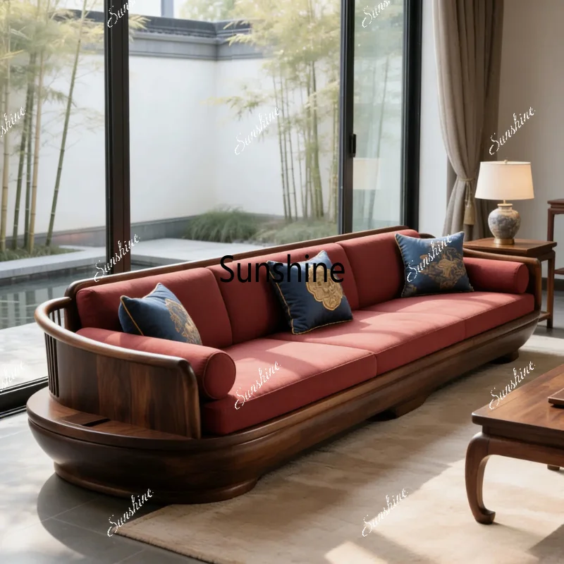New Chinese-style solid wood sofa modern simple living room high-end customized straight row
New Chinese-style solid wood sofa modern simple living room high-end customized straight row