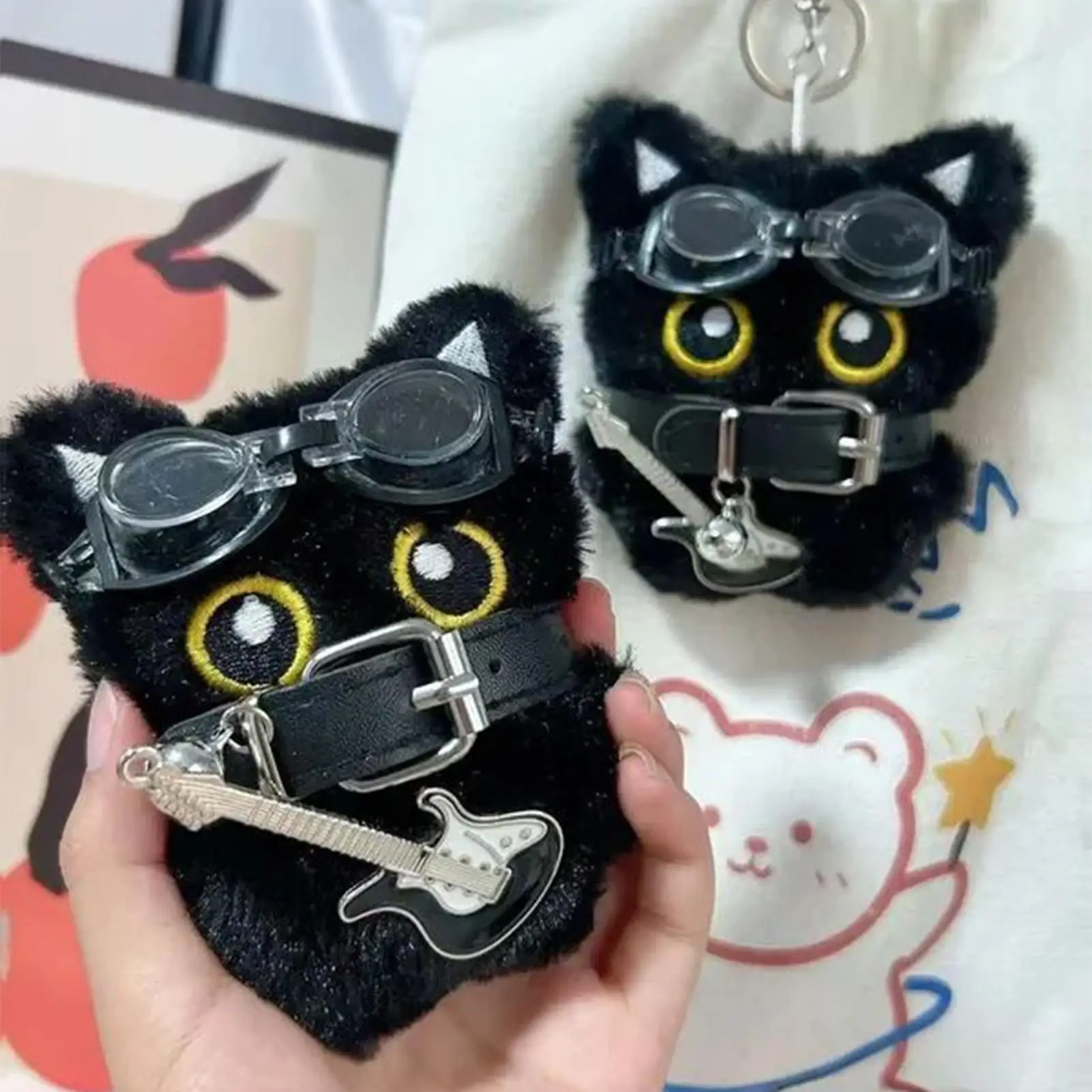 Punk Style Black Cat Keychain Plush Black Cat Doll Toy Keychain Bag Pendant Charms Car Keyring Accessories For Women Couples
Punk Style Black Cat Keychain Plush Black Cat Doll Toy Keychain Bag Pendant Charms Car Keyring Accessories For Women Couples