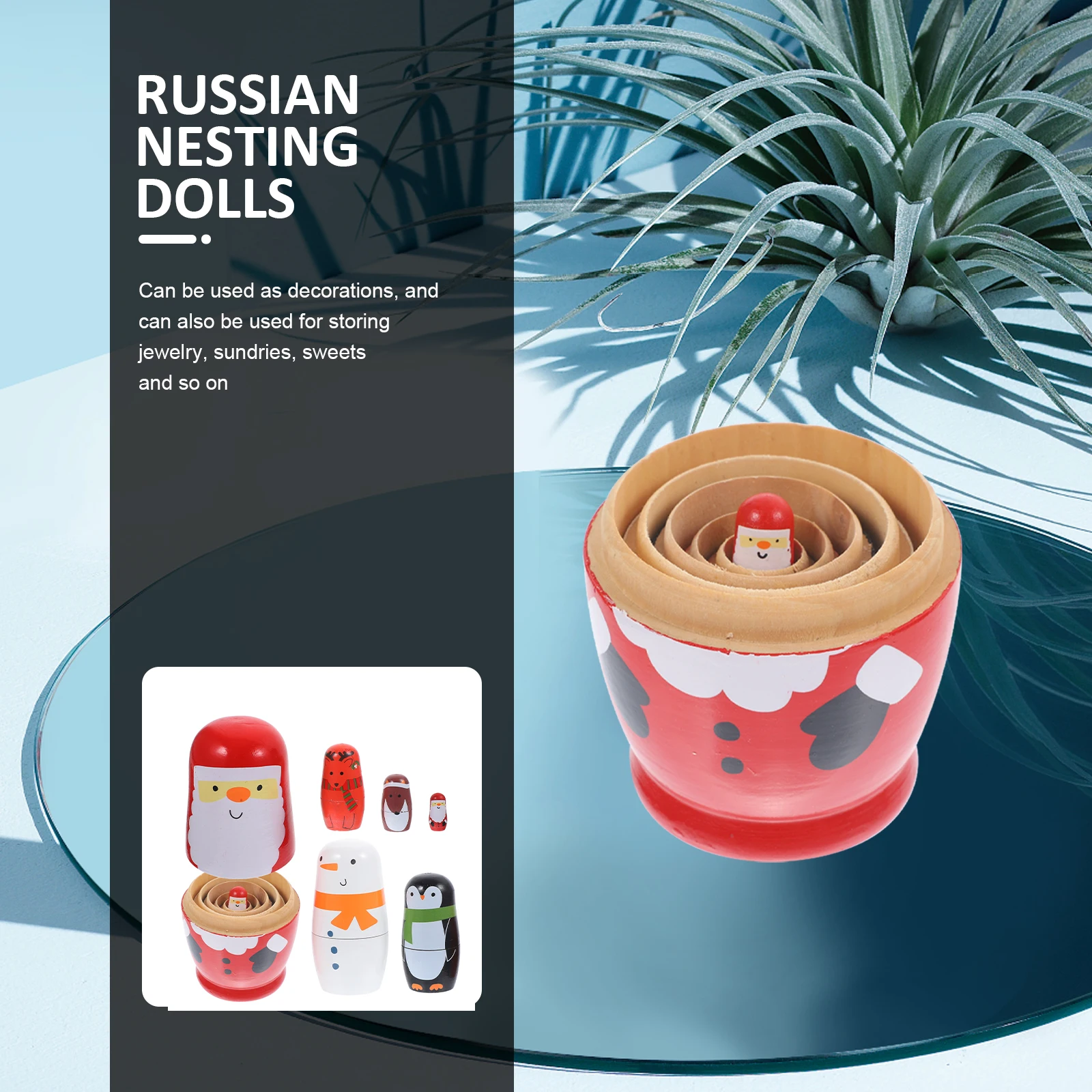 6pcs Nesting Premium Russian Stacking Wooden Matryoshka Decorative Storage Kids Children Adults Gift For Christmas
6pcs Nesting Premium Russian Stacking Wooden Matryoshka Decorative Storage Kids Children Adults Gift For Christmas