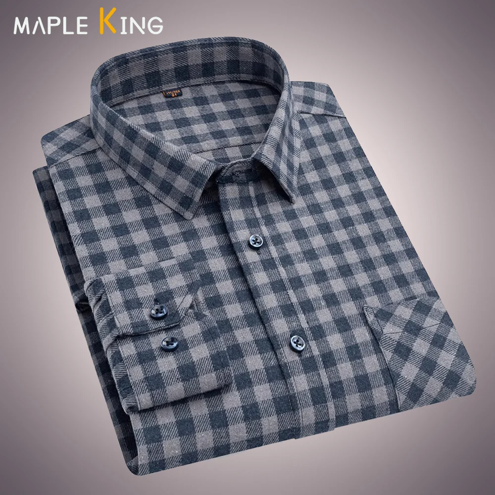 Vintage Plaid Men Shirts Vintage 100% Cotton Brushed Long Sleeve Workwear Men's Classic Button Down Camisas Social Dress Shirt
Vintage Plaid Men Shirts Vintage 100% Cotton Brushed Long Sleeve Workwear Men's Classic Button Down Camisas Social Dress Shirt