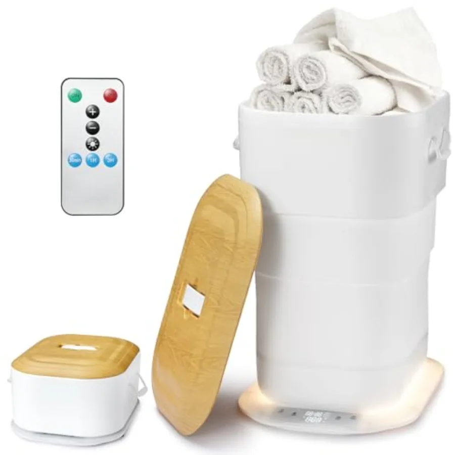 Upgrade Fodabe Towe Warmer for Bathroom - uxury Heated Towe Warmers Bucket with Time SettingAuto Shut Off Fits Up to Two 40"X70
Upgrade Fodabe Towe Warmer for Bathroom - uxury Heated Towe Warmers Bucket with Time SettingAuto Shut Off Fits Up to Two 40"X70