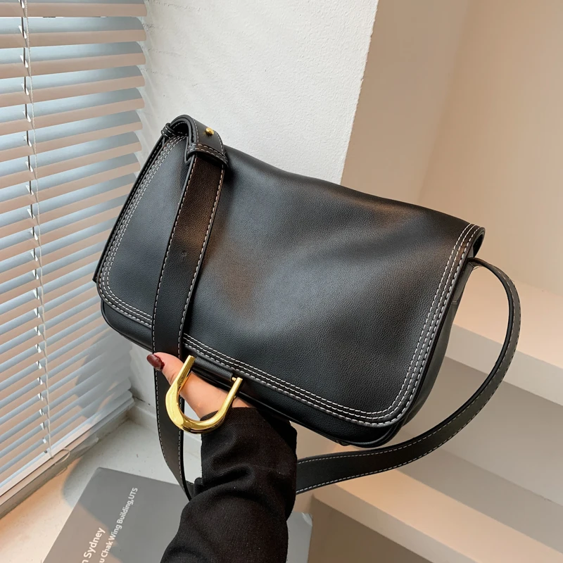 Women's Retro Casual Shoulder Bag 2022 New Trend Simple All-match Messenger Bags Elegant Fashion Ladies Soft PU Flap Handbags
Women's Retro Casual Shoulder Bag 2022 New Trend Simple All-match Messenger Bags Elegant Fashion Ladies Soft PU Flap Handbags